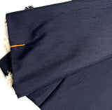 Vintage Midnight Dark Blue Handwoven Tsumugi Silk. Still Tied Whole Bolt, 22 yards 15" wide. #130