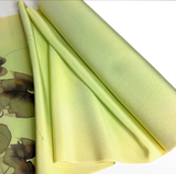 Hand Painted Grapes, Full 13-Yard BOLT, Greens To Yellows Blended Bokashi Chirimen Crepe Vintage Tsukesage Kimono Silk from Japan  #131