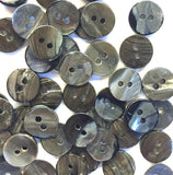 3/8"  Warm Charcoal 10mm Shiny Rustic Natural Melange Shell, Pack of 50+  #LP-61