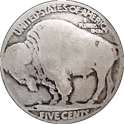 Authentic Buffalo Nickel Coin Button Shank Back, 13/16" to 7/8" USA-Made  #SW-31