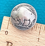 Authentic Buffalo Nickel Coin Button Shank Back, 13/16" to 7/8" USA-Made  #SW-31