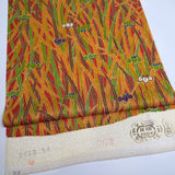 Wild Iris and Rain, Lustrous Kimono Silk Print from Japan, By the Yard  #132