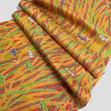 Wild Iris and Rain, Lustrous Kimono Silk Print from Japan, By the Yard  #132