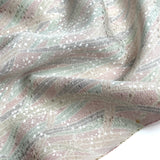 Wild Iris and Rain, Lustrous Kimono Silk Print from Japan, By the Yard  #132