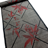 Bamboo Leaves Handwoven Oshima Tsumugi Vintage Kimono Silk from Japan By the Yard #133