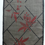 Bamboo Leaves Handwoven Oshima Tsumugi Vintage Kimono Silk from Japan By the Yard #133