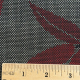 Bamboo Leaves Handwoven Oshima Tsumugi Vintage Kimono Silk from Japan By the Yard #133