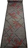 Bamboo Leaves Handwoven Oshima Tsumugi Vintage Kimono Silk from Japan By the Yard #133