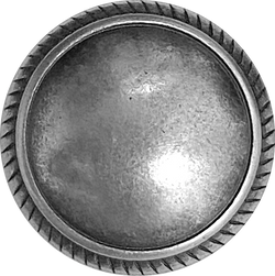 "Antique Iron" Solid Gray Shank Back Metal Button 13/16" / 20mm  #SWC-161
