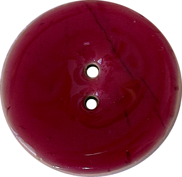 Re-Stocked Dark Pink Shiny Coconut 1-3/16" Two-Hole Button 30mm   #SK-1026