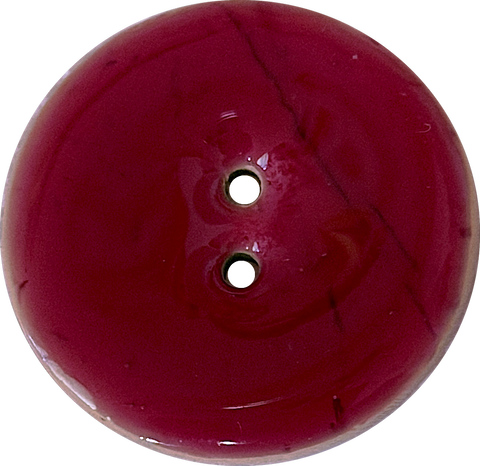 Re-Stocked Dark Pink Shiny Coconut 1-3/16" Two-Hole Button 30mm   #SK-1026