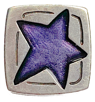 Running Low, Star in Purple, Button from Danforth Pewter, 5/8"  #FJ-162