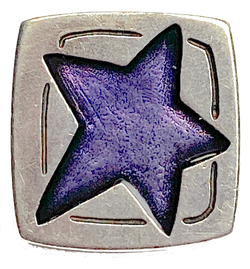 Star in Purple, Button from Danforth Pewter, 5/8"  #FJ-162