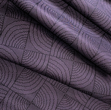 Last of This, Wave Windows Purple/Black Vintage Kimono Silk from Japan By the Yard   #318