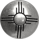 Nickel Silver Sun Zia 3/4" Southwest Button, Large Shank Back, #SW-434