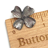 Dogwood Button from Danforth Pewter, 7/8"  #FJ-166