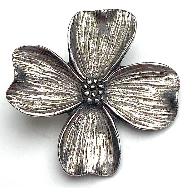 Dogwood Button from Danforth Pewter, 7/8"  #FJ-166