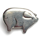 Pig Danforth Pewter Button, 7/8" Shank Back, USA Made, #FJ-169
