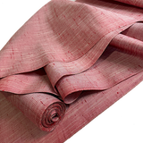 Red and Cream Slubby-Textured Kimono Silk from Japan By the Yard, #152
