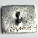 African Weave Danforth Pewter Rectangular Button, 7/8" x 3/4"  #DN256