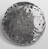 Hammered Round Danforth Pewter Button, 3/4" Shank Back, USA Made, #FJ-170