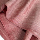 Red and Cream Slubby-Textured Kimono Silk from Japan By the Yard, #152