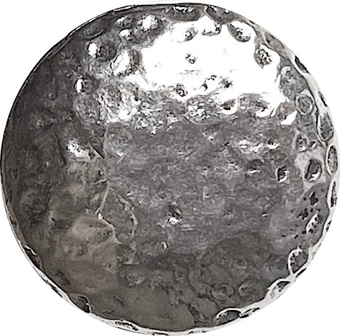 Almost Gone, Hammered Round Pewter Button, 3/4" Shank Back, Danforth USA Made, #FJ-170