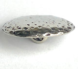 Hammered Round Danforth Pewter Button, 3/4" Shank Back, USA Made, #FJ-170