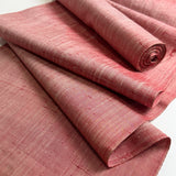 Red and Cream Slubby-Textured Kimono Silk from Japan By the Yard, #152