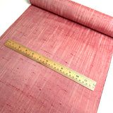 Red and Cream Slubby-Textured Kimono Silk from Japan By the Yard, #152