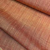 Terra Cotta Pumpkin Slubby-Textured Handwoven Tsumugi Kimono Silk from Japan By the Yard, #287
