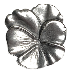 Large Pansy Danforth Pewter Button, 7/8" Shank Back, USA Made, #FJ-172
