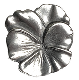 Large Pansy Danforth Pewter Button, 7/8" Shank Back, USA Made, #FJ-172