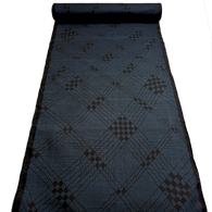 Geometry Indigo, Midnight Navy/Black Oshima Kimono Silk Tsumugi from Japan By the Yard,  #34