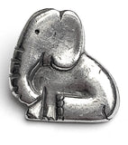 Baby Elephant Danforth Pewter Button, 3/4" Shank Back, USA Made, #FJ-173