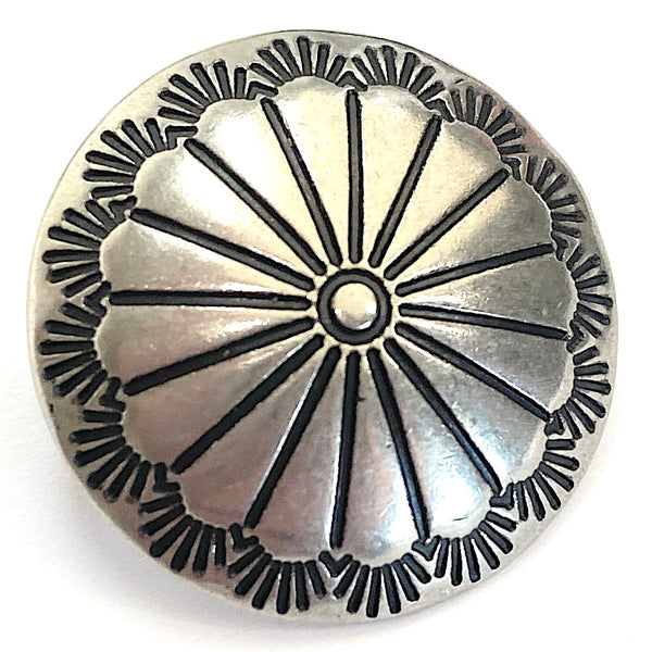 Southwest Sunflower Button 1", Nickel Silver Shank Back Made in USA #SW-249