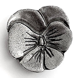 Running Low, Small Pansy Danforth Pewter Button, 3/4" Shank Back, USA Made, #FJ-174
