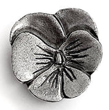 Small Pansy Danforth Pewter Button, 3/4" Shank Back, USA Made, #FJ-174