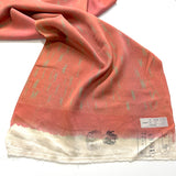 Dusty Coral/Brick, Hidden Sage Sticks, Liquid Drape Vintage Kimono Silk Crepe from Japan By the Yard,  #135