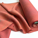 Dusty Coral/Brick, Hidden Sage Sticks, Liquid Drape Vintage Kimono Silk Crepe from Japan By the Yard,  #135