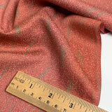 Dusty Coral/Brick, Hidden Sage Sticks, Liquid Drape Vintage Kimono Silk Crepe from Japan By the Yard,  #135
