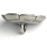 Small Pansy Danforth Pewter Button, 3/4" Shank Back, USA Made, #FJ-174
