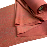Dusty Coral/Brick, Hidden Sage Sticks, Liquid Drape Vintage Kimono Silk Crepe from Japan By the Yard,  #135