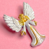 SALE, Angel Button with Wide-Open Wings by Susan Clarke 1-1/4"  #CH-577