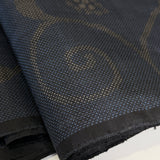 Berries Indigo, Navy/Black/Taupe/Gray Vintage Oshima Kimono Silk Tsumugi from Japan By the Yard,  #150