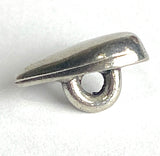 Small Heart Danforth Pewter Button, 1/2" Shank Back, USA Made, #FJ-175