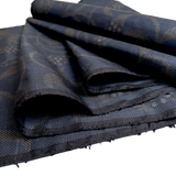 Berries Indigo, Navy/Black/Taupe/Gray Vintage Oshima Kimono Silk Tsumugi from Japan By the Yard,  #150