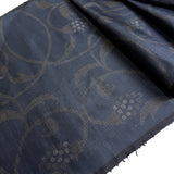 Berries Indigo, Navy/Black/Taupe/Gray Vintage Oshima Kimono Silk Tsumugi from Japan By the Yard,  #150