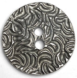 Ripples Danforth Pewter Button, 1.5" Two Holes, USA Made, #FJ-176