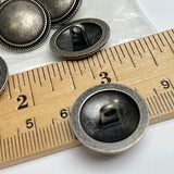 "Antique Iron" Shank Back Metal Button 13/16" / 20mm  #SWC-161